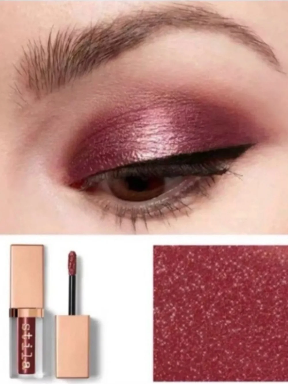 STILA SHIMMER & GLOW LIQUID EYE SHADOW - PIGALLE (METALLIC BRONZE ROSE)